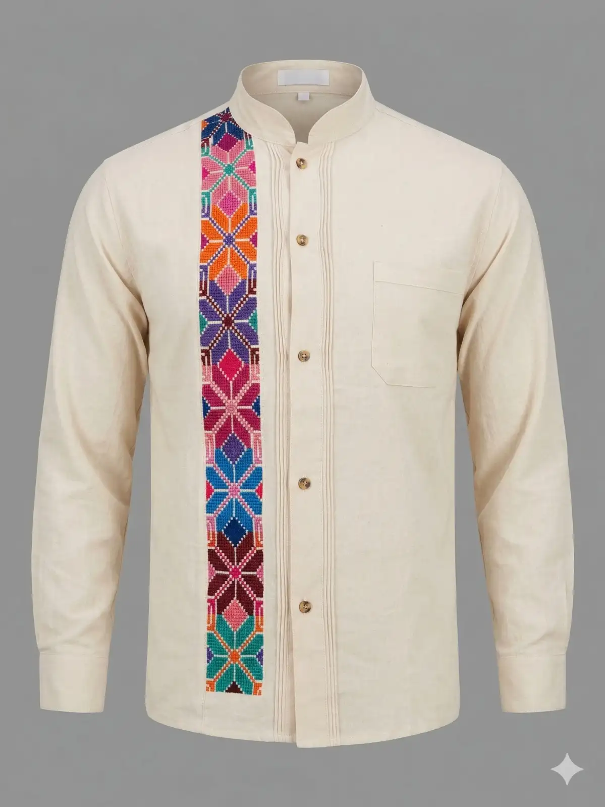 Guayabera bordada del Istmo en segunda vista