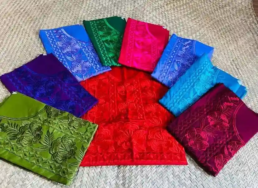 Lienzos artesanales bordados del Istmo